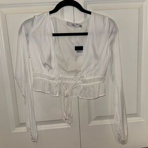 Adika XS Long Sleeve Tie Front Top